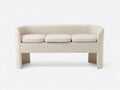 Pedale imbottito 160×60×78 cm - tessuto crema - seduta allungata con schienale avvolgente per Camera Da Letto