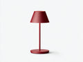 Lampada da scrivania 32×28×55 cm - metallo rosso - paralume conico e base ovale per camera da letto